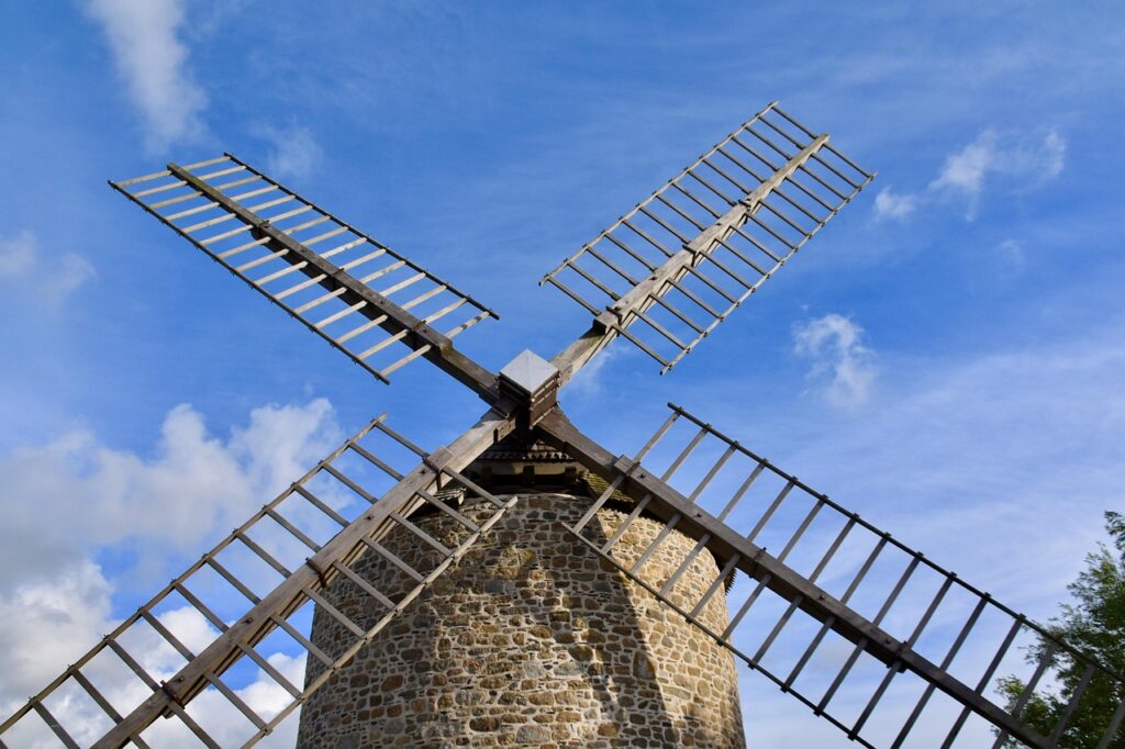 mill, wings of the moulin, windmill, mill flour, mill tourist, cherrueix brittany, france, architecture, heritage